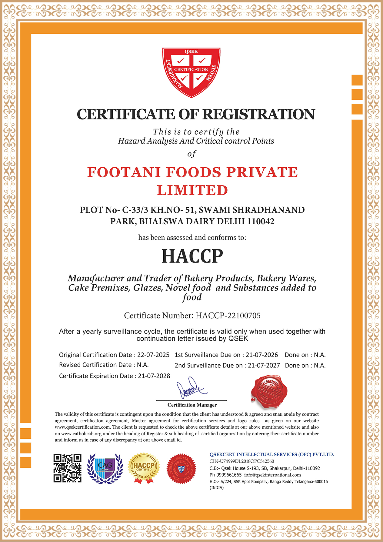 HACAP Certificate
